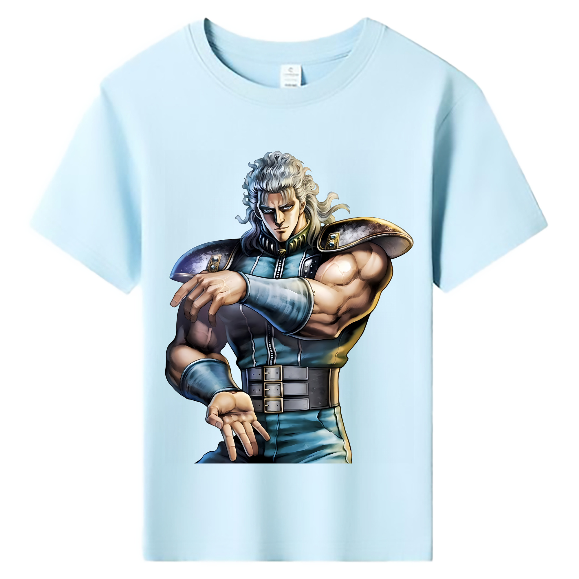 （画像用） 北斗の拳 Fist of the North Star 綿100％キッズTシャツ（フロントプリント）